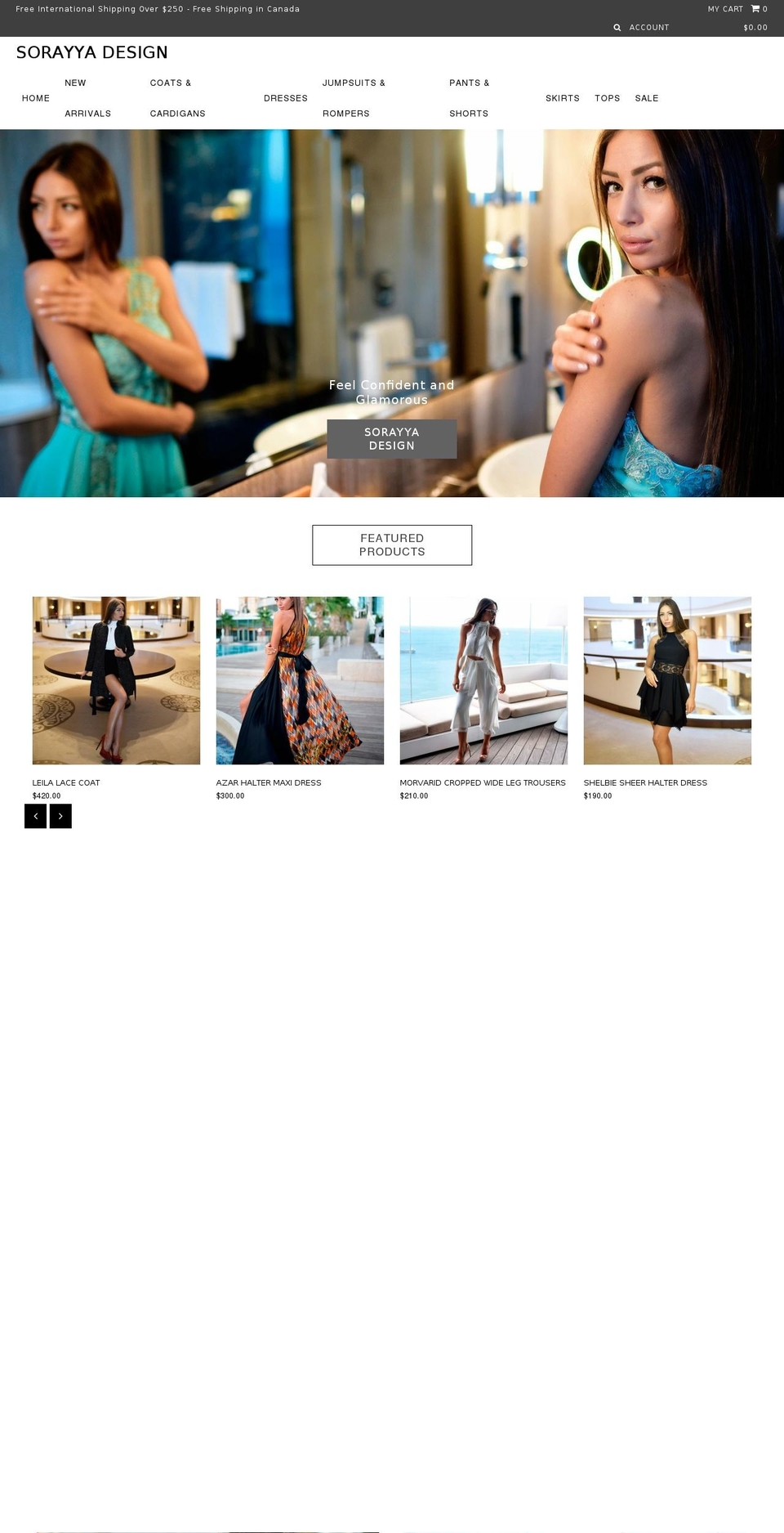 sorayyadesign.com shopify website screenshot