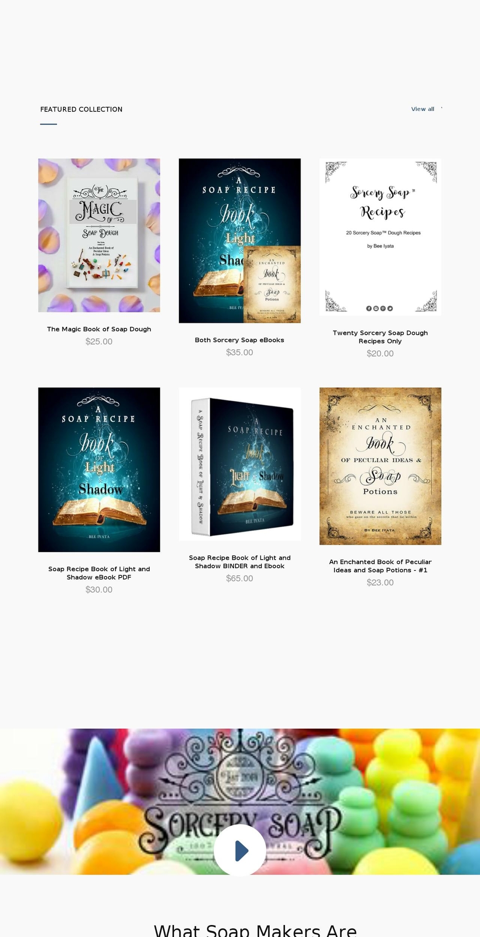 sorcerysoap.com shopify website screenshot