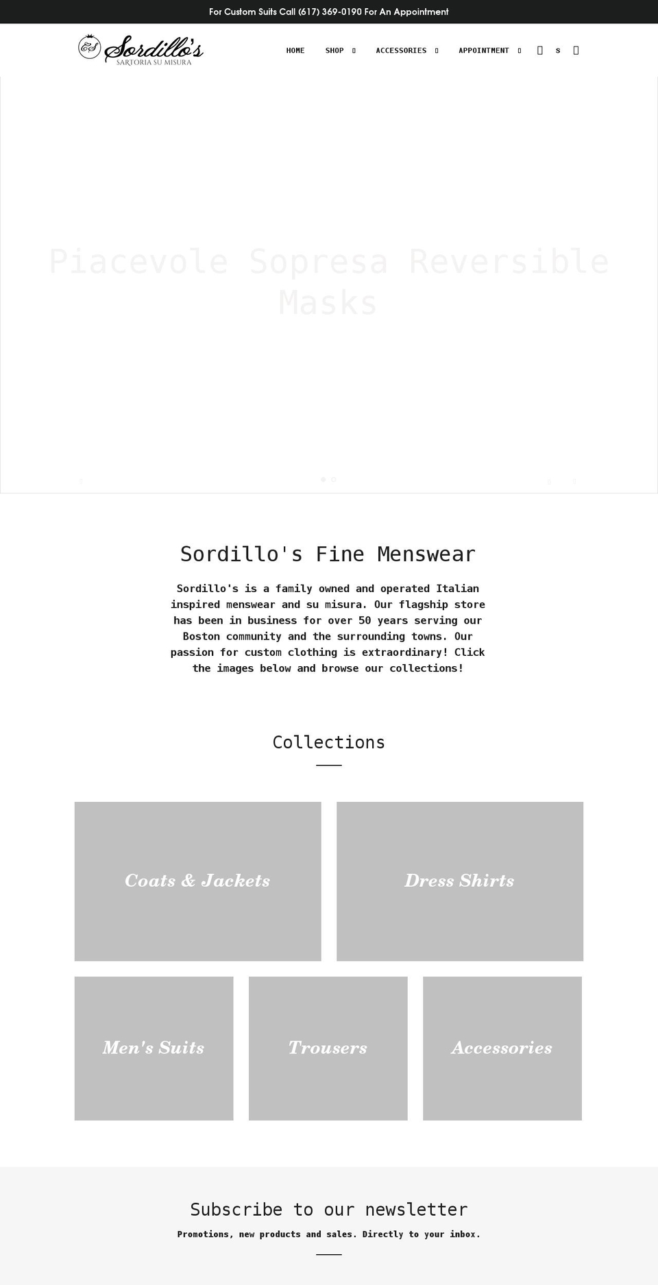 sordillos.com shopify website screenshot