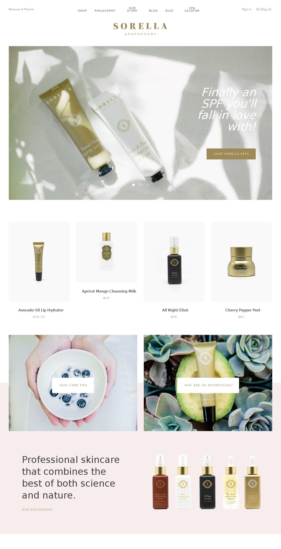 sorellapothecary.com — Shopify storefront screenshot