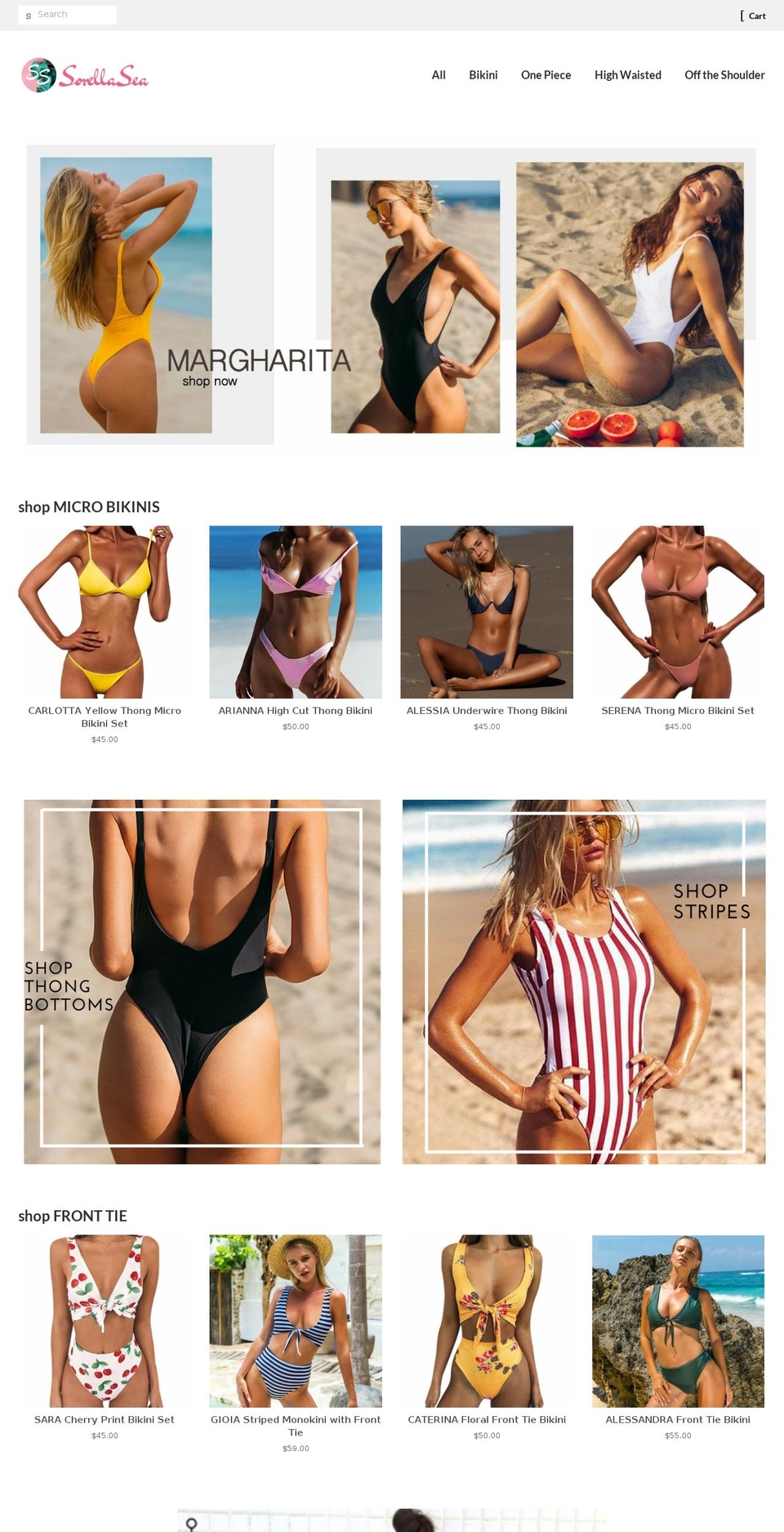 sorellasea.com — Shopify storefront screenshot