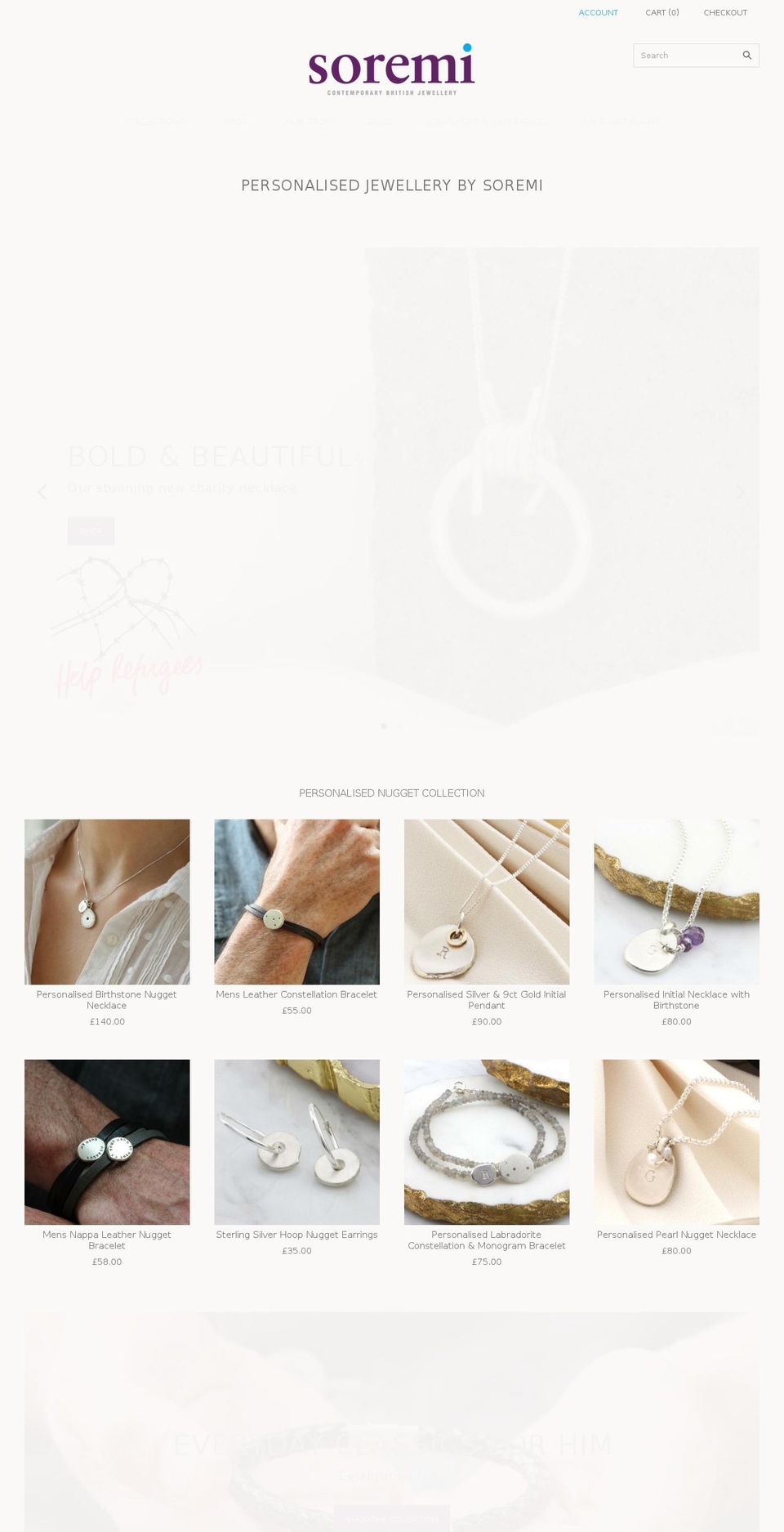 soremi-jewellery.co.uk shopify website screenshot