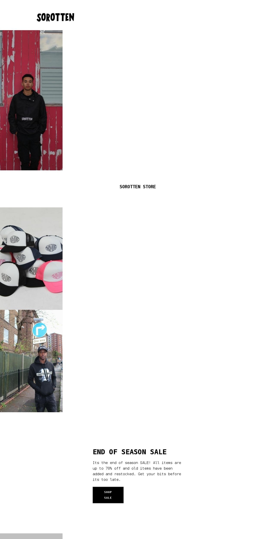 sorottenstore.co.uk shopify website screenshot