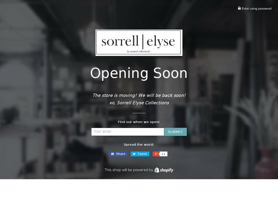 sorrellelyse.com shopify website screenshot