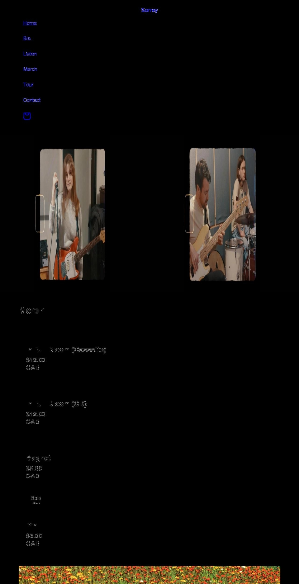 sorrey.com shopify website screenshot