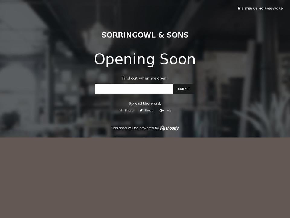 sorringowlandsons.com shopify website screenshot