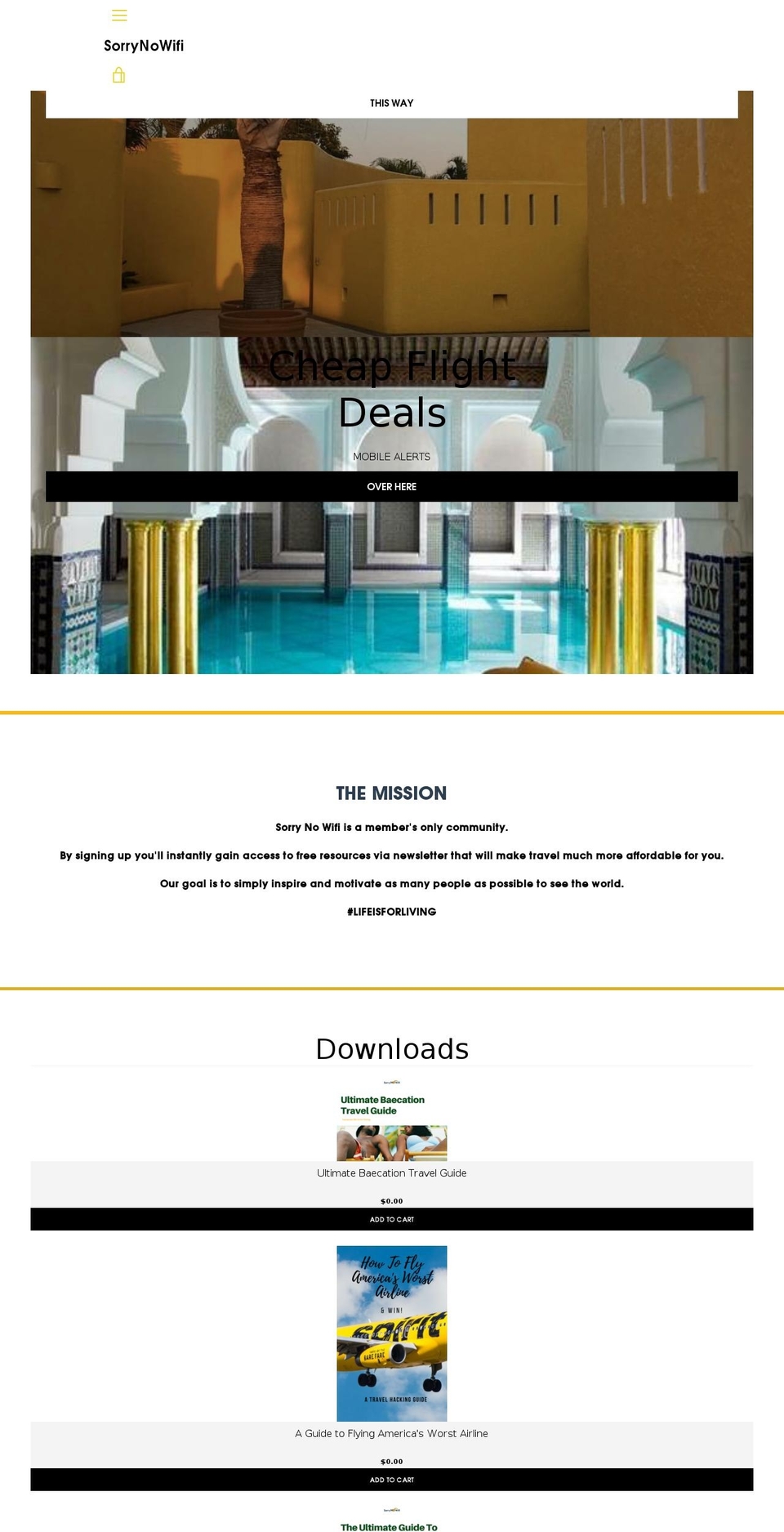 sorrynowifi.com — Shopify storefront screenshot