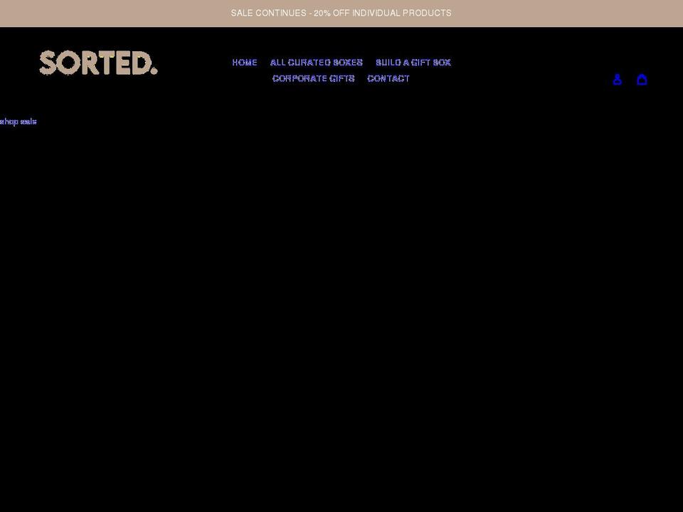 sortedgifts.com.au shopify website screenshot