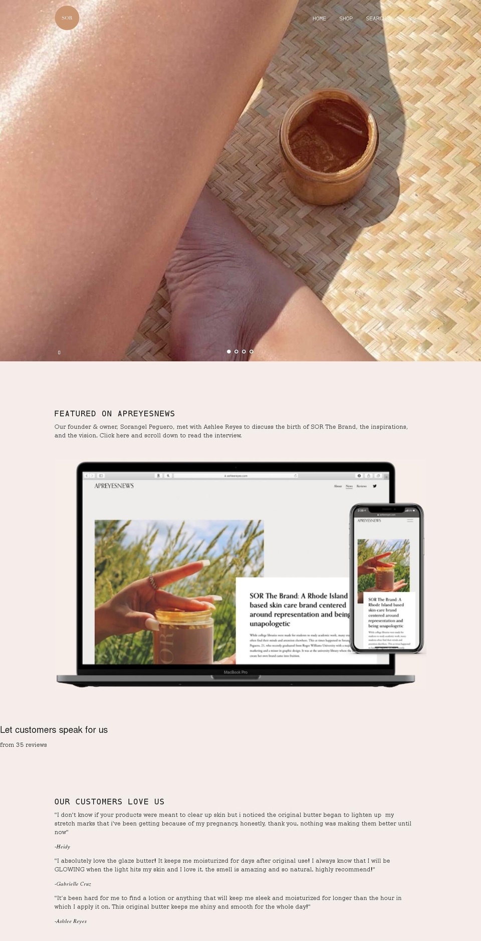 sorthebrand.com shopify website screenshot