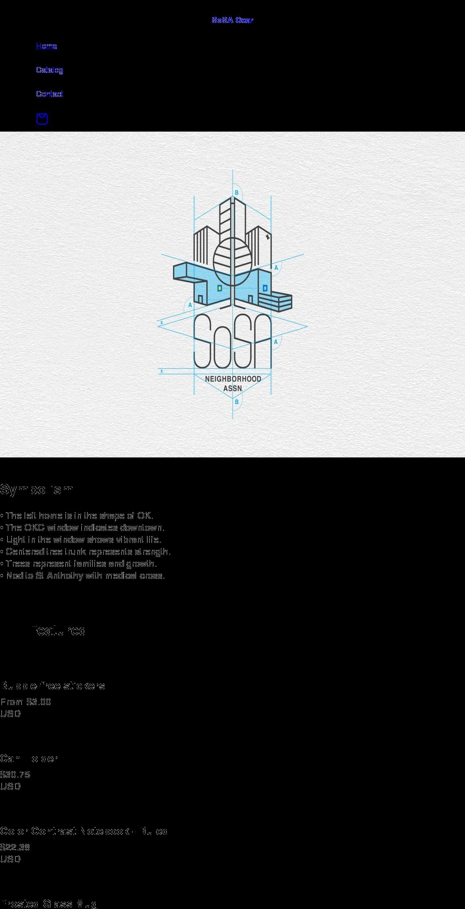 sosagear.com shopify website screenshot