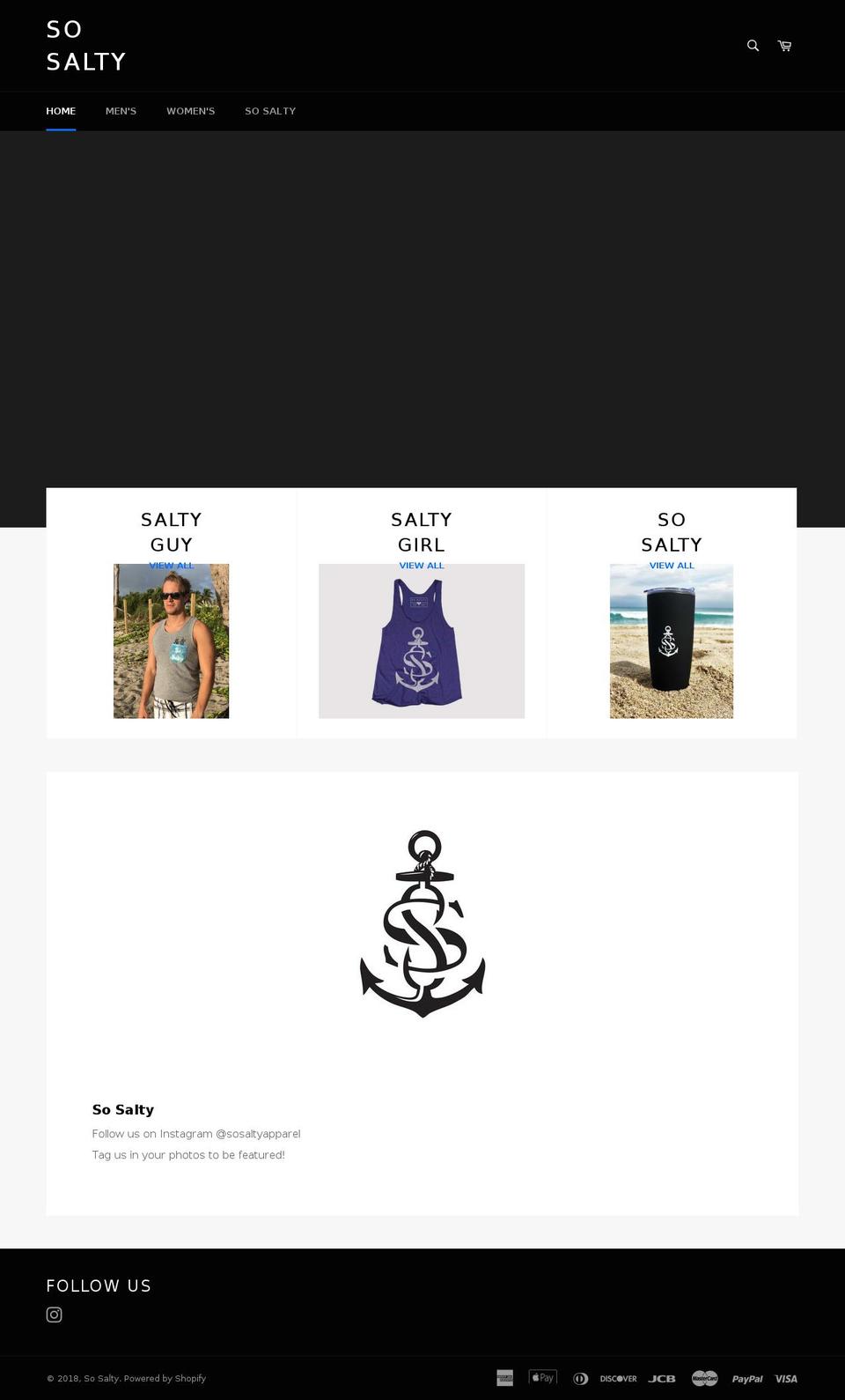sosaltyapparel.com — Shopify storefront screenshot