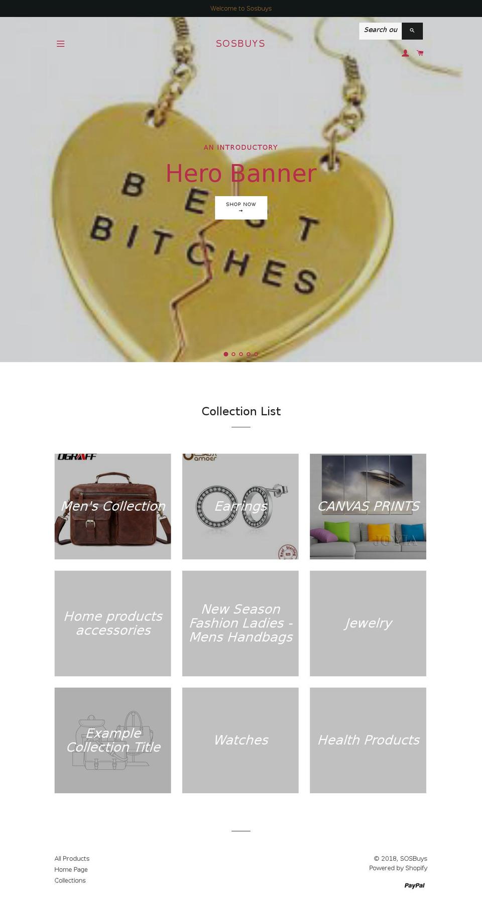 sosbuys.com — Shopify storefront screenshot