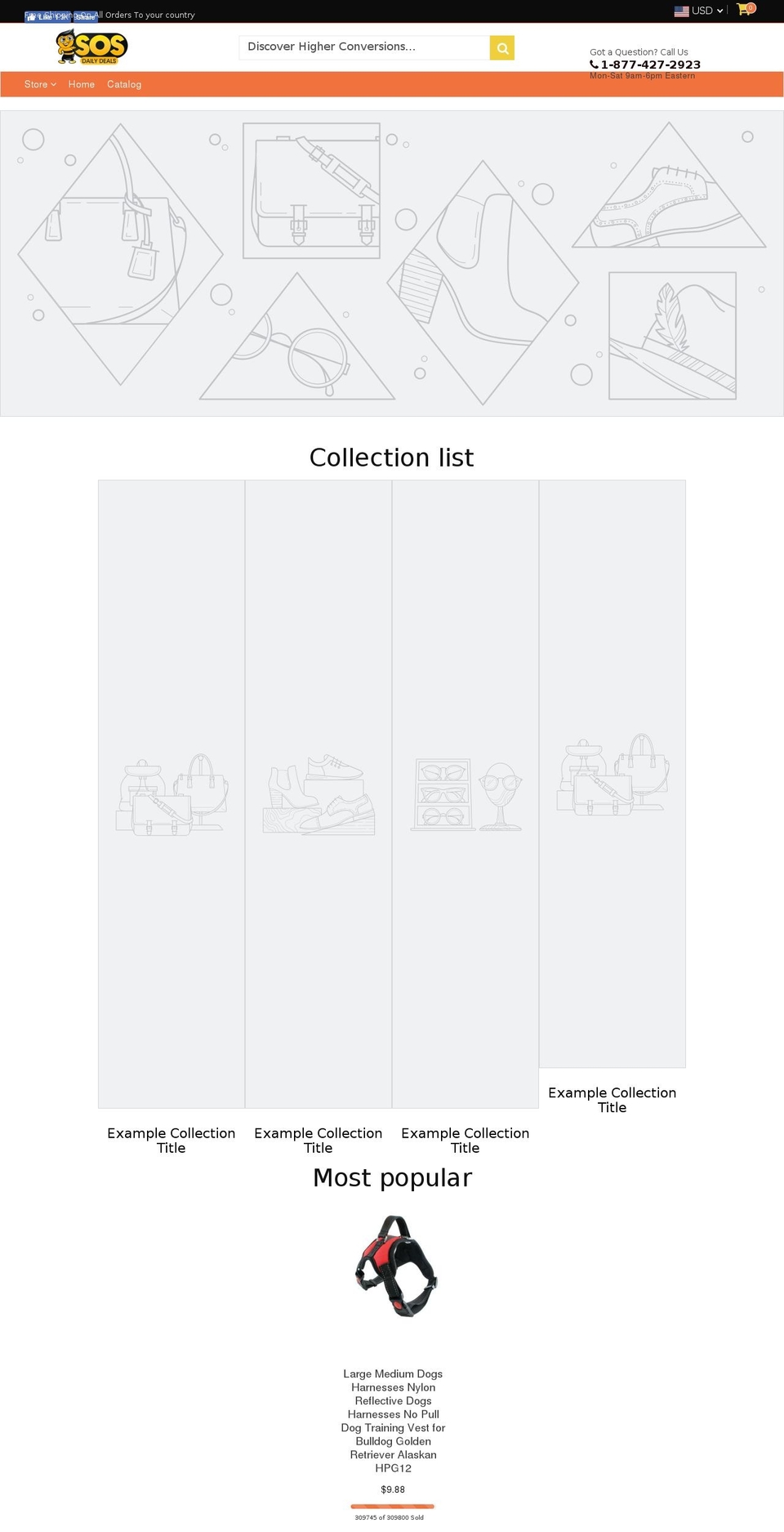 sosdailydeals.com — Shopify storefront screenshot