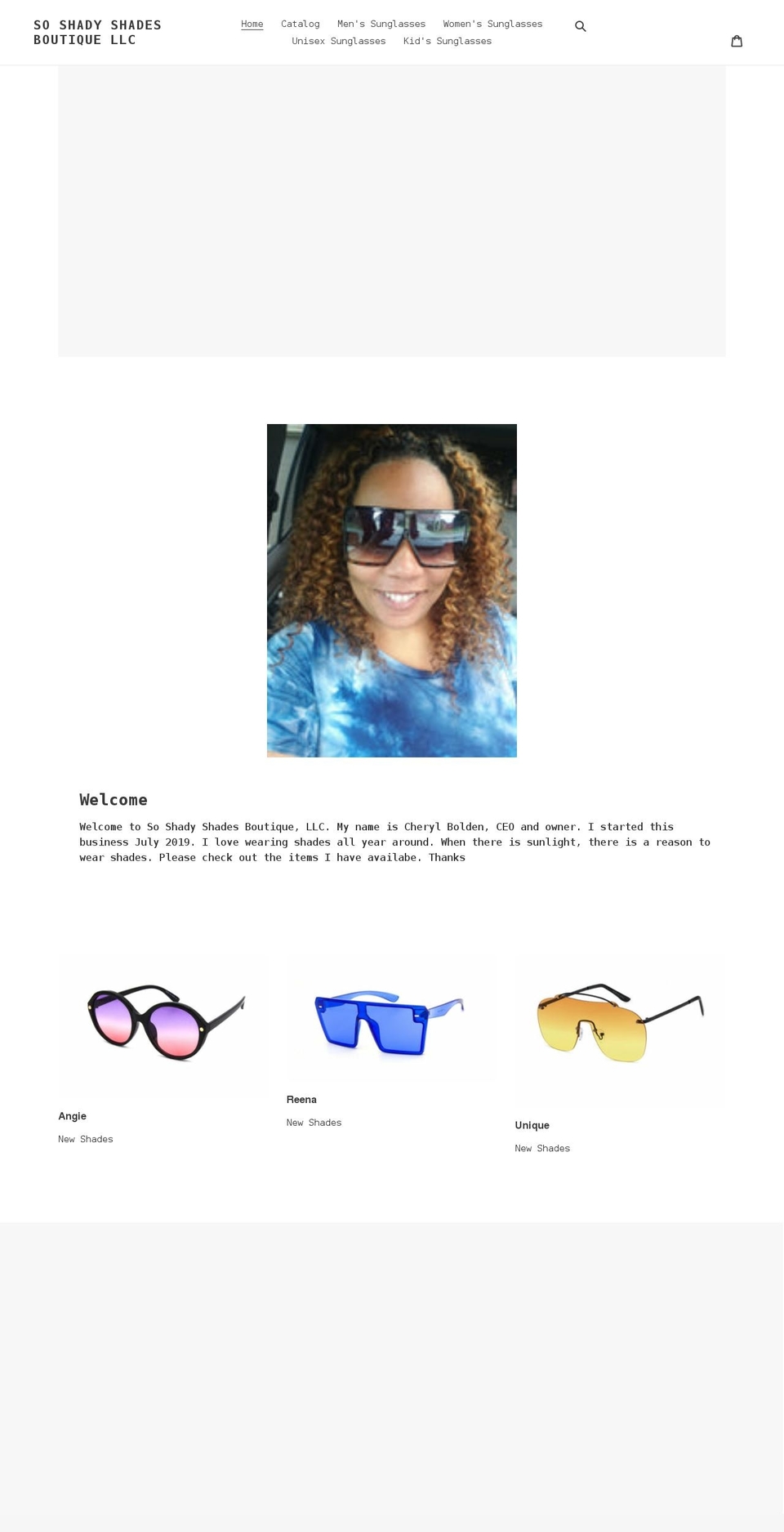 soshadyshades.com shopify website screenshot