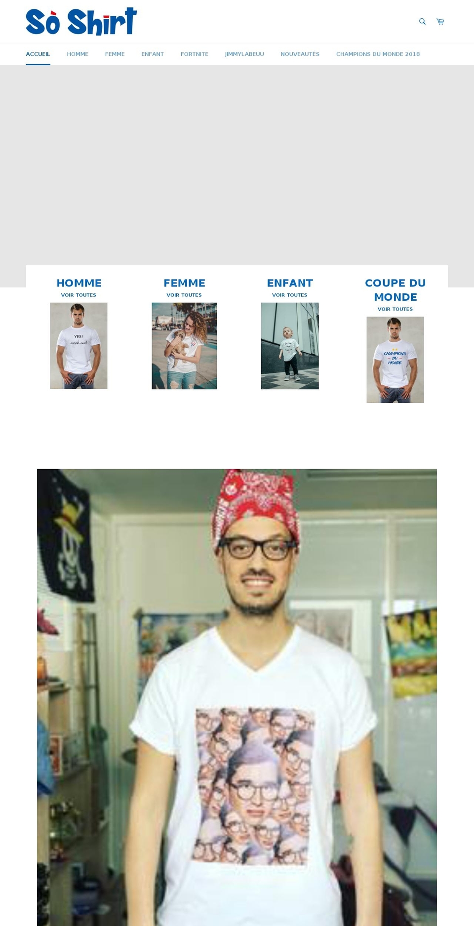 soshirt.fr shopify website screenshot