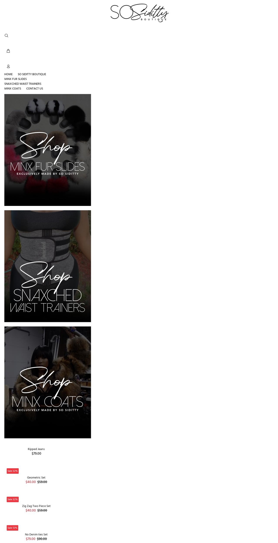 sosiditty.com shopify website screenshot