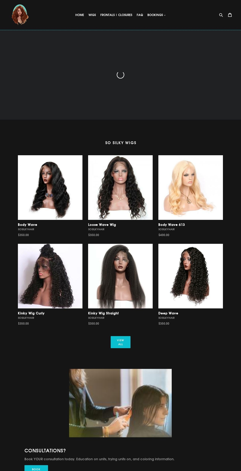 sosilkyhair.com — Shopify storefront screenshot