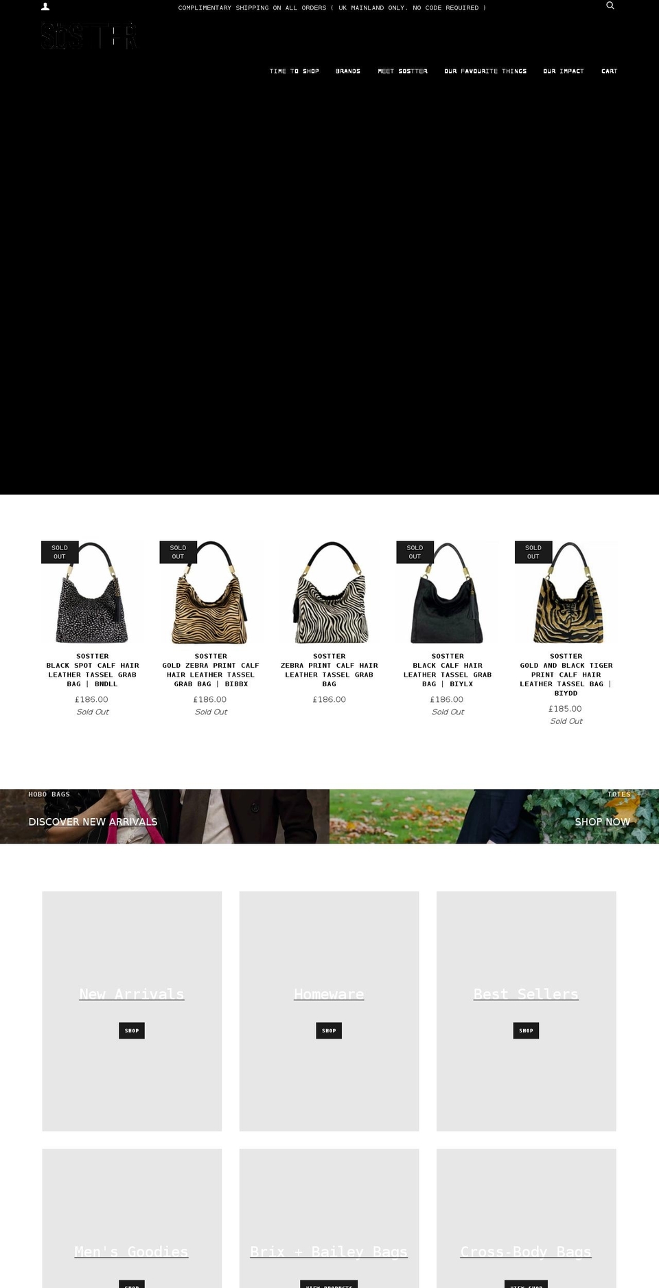 sostter.com shopify website screenshot