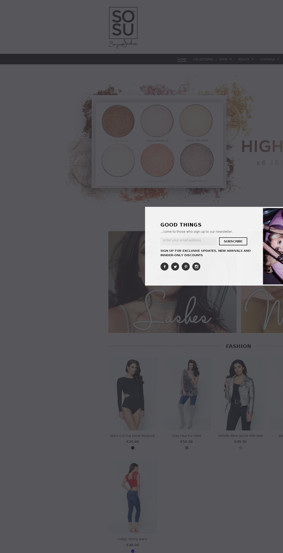 Live Shopify theme site example sosu.ie