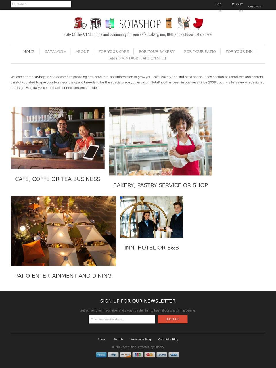 sotashop.com shopify website screenshot