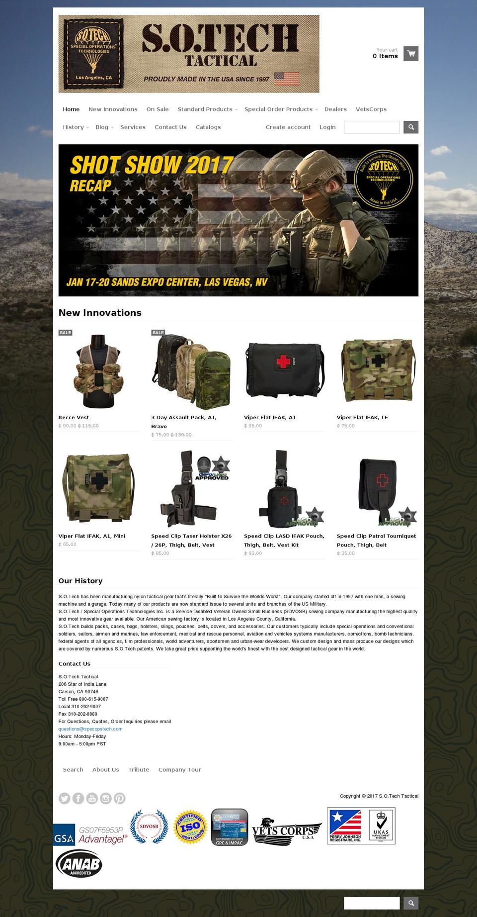 Motion Shopify theme site example sotechtactical.com