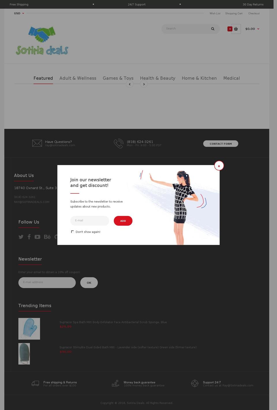 fastor-default Shopify theme site example sotiria.net