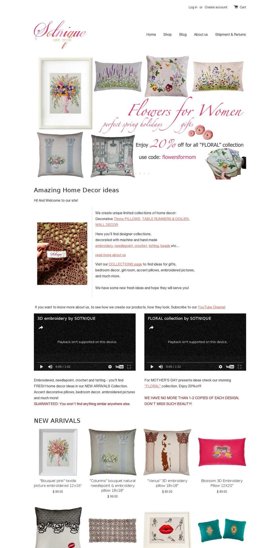 sotnique.com shopify website screenshot