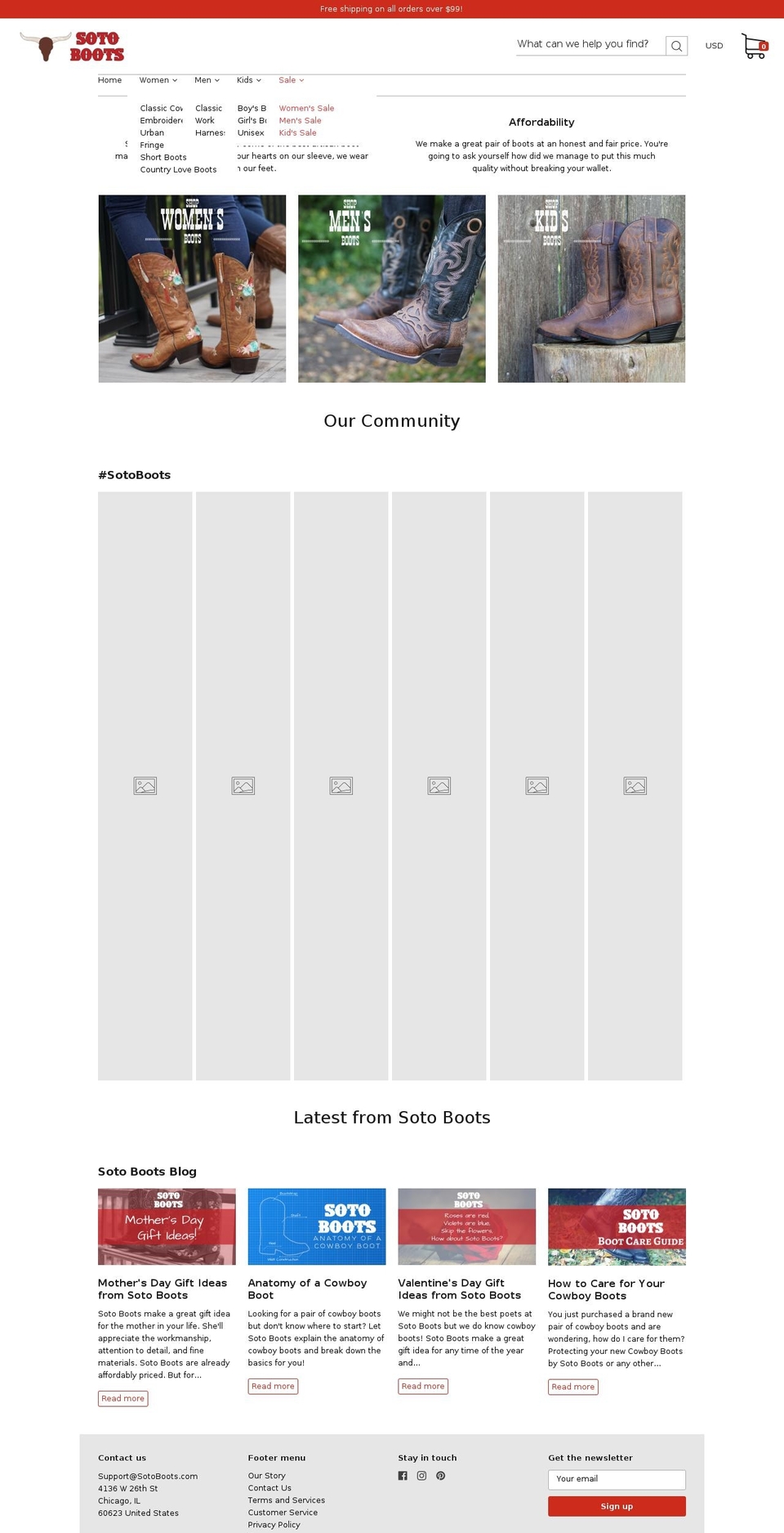 sotohats.com — Shopify storefront screenshot