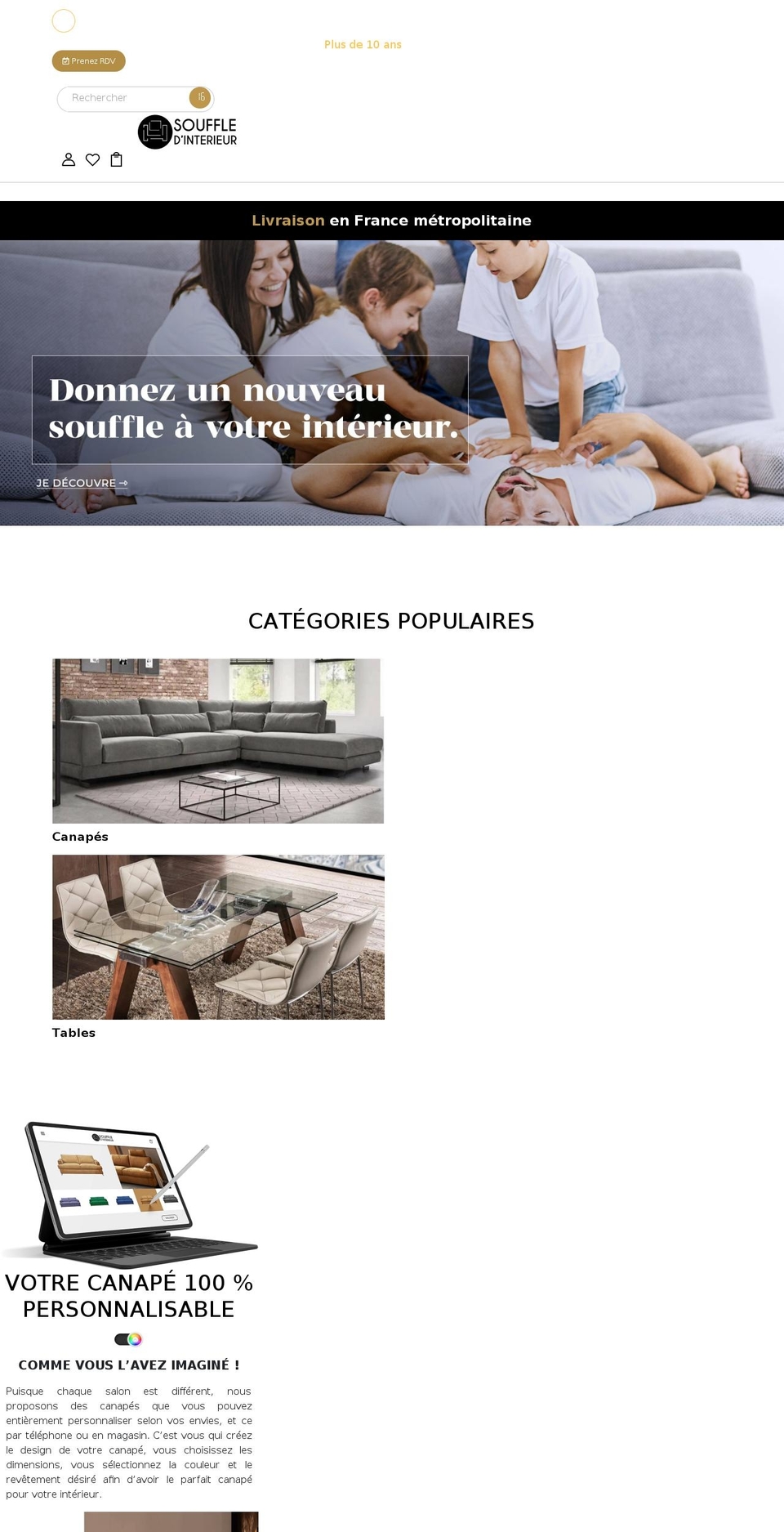 souffleinterieur.com shopify website screenshot