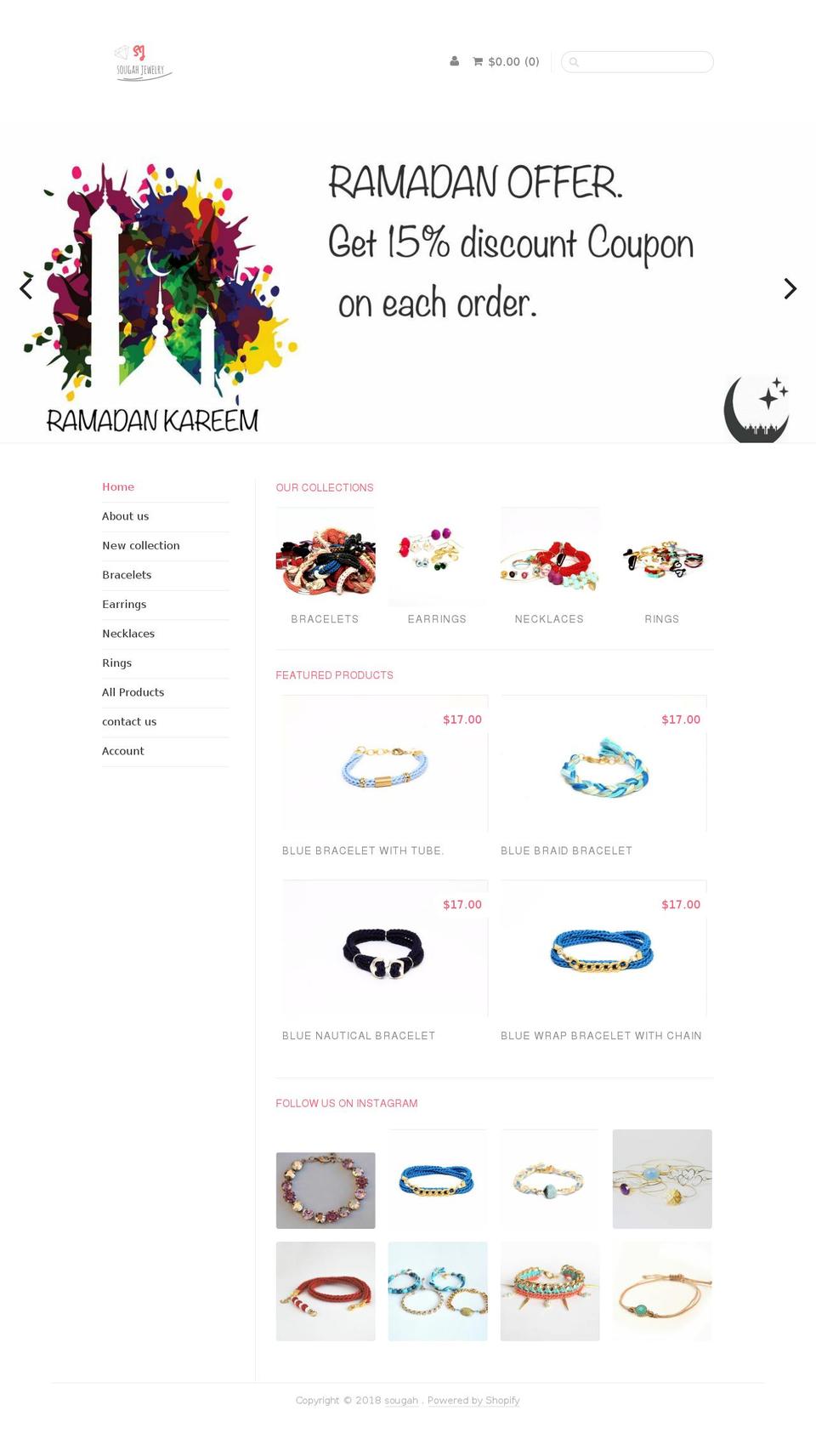 Sugar Shopify theme site example sougahjewelry.com