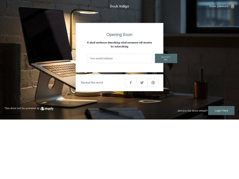 soukindigo.com shopify website screenshot
