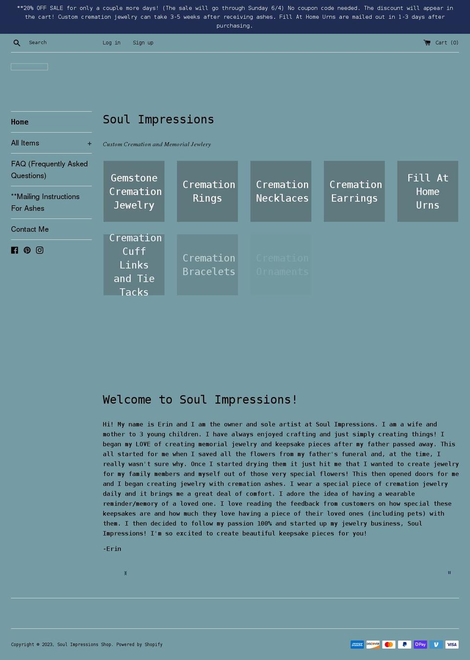 soul-impressions.com shopify website screenshot