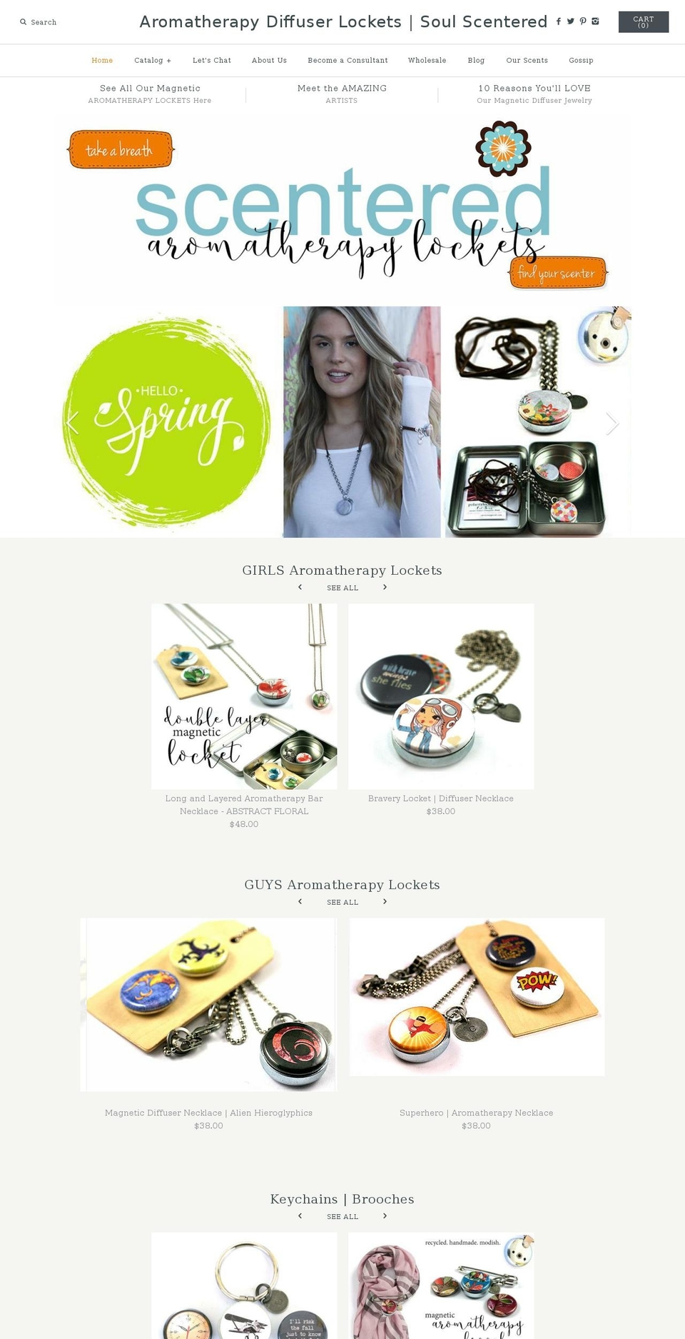 soul-scentered.com shopify website screenshot
