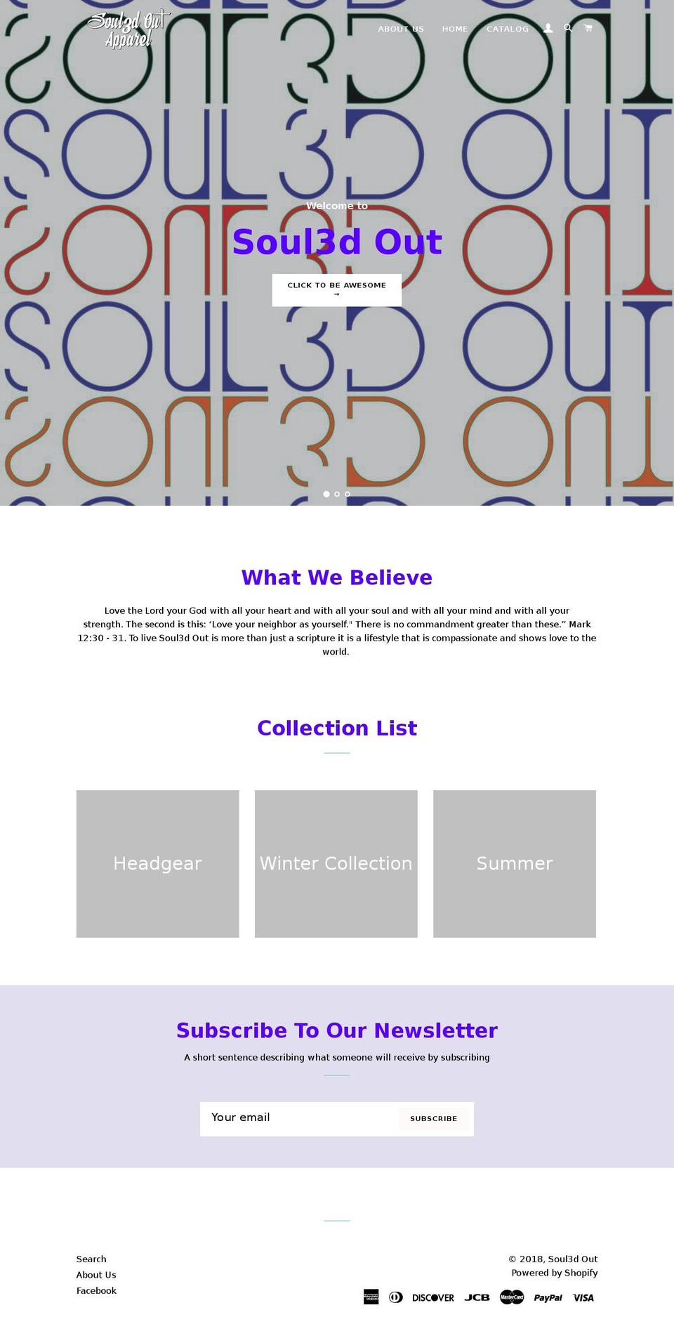 soul3dout.com — Shopify storefront screenshot
