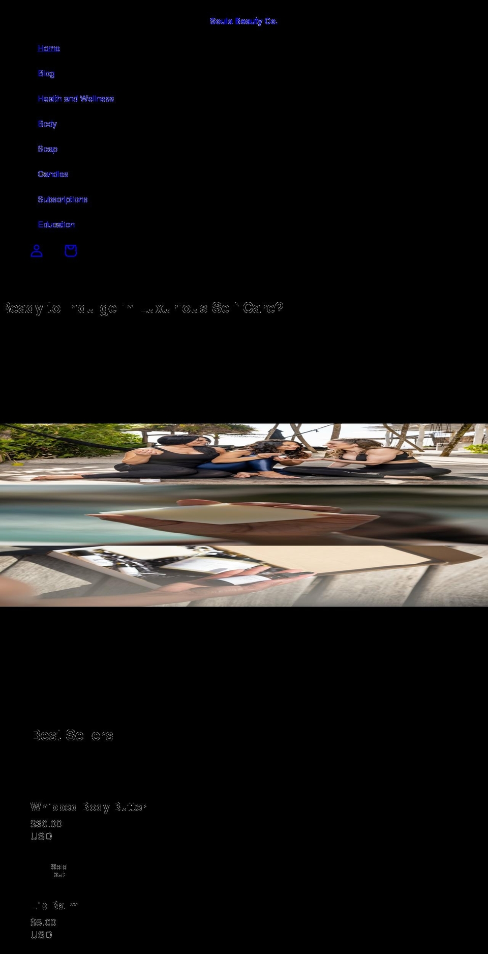 soulabeautyco.com shopify website screenshot