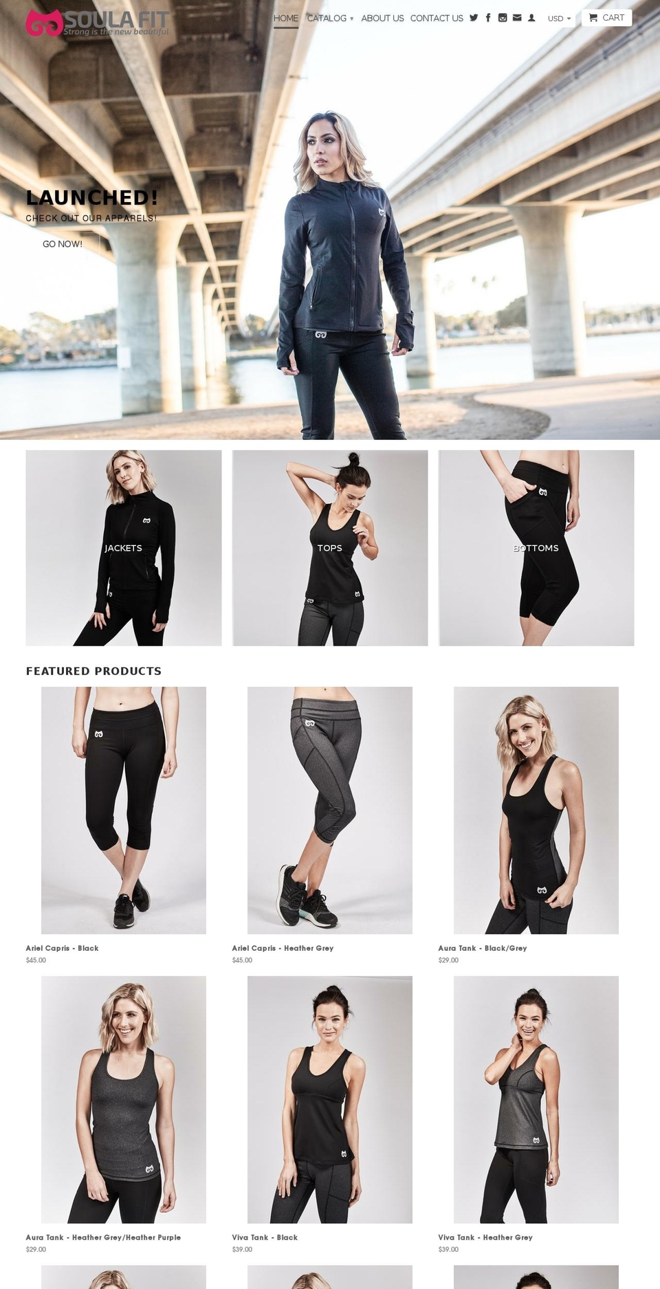 soulafit.com shopify website screenshot