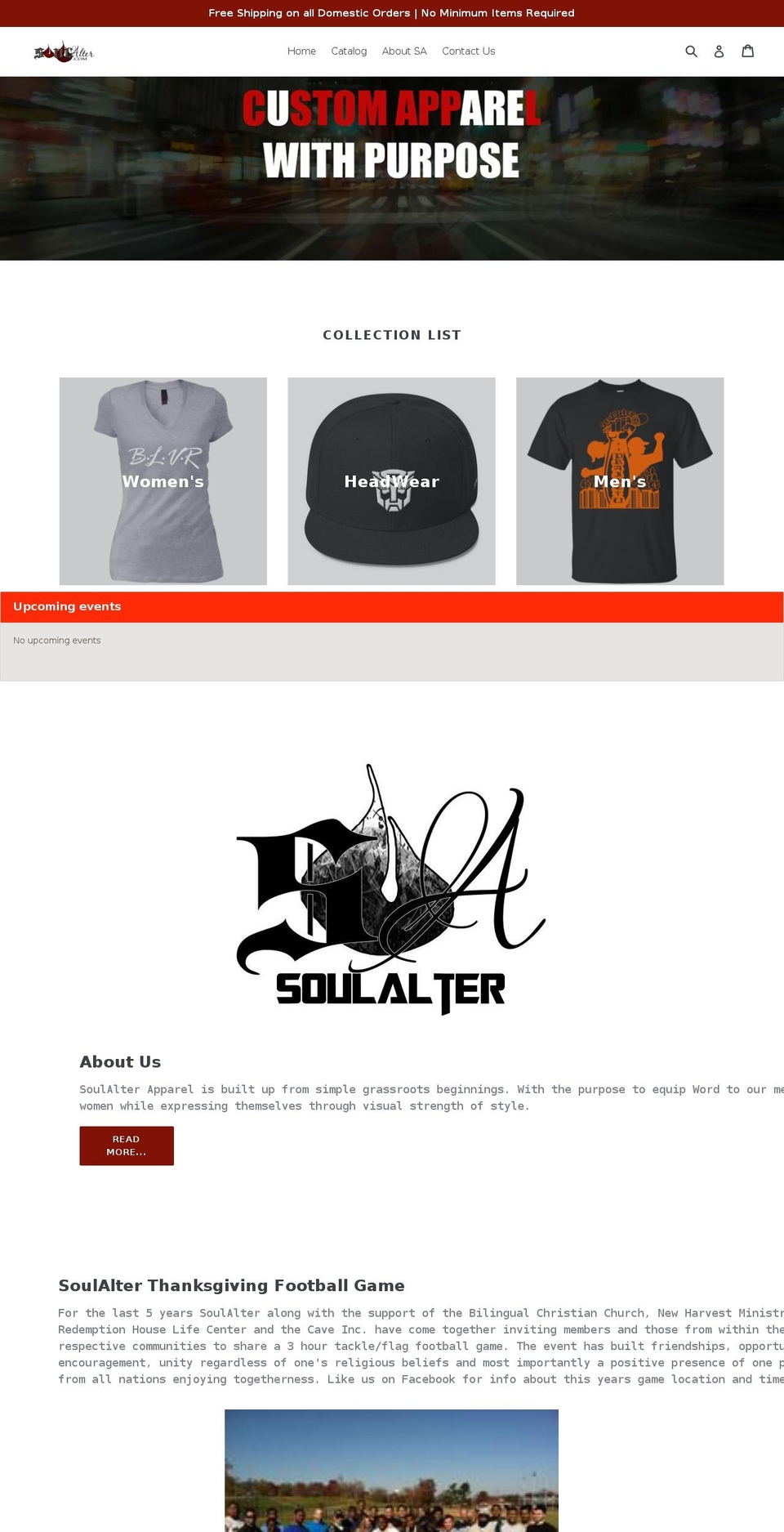 soulalter.com — Shopify storefront screenshot