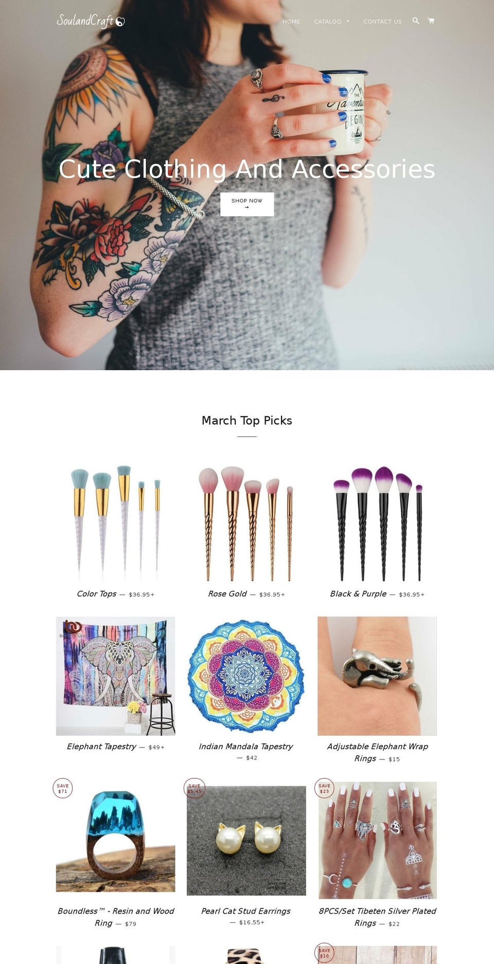 soulandcraft.com shopify website screenshot