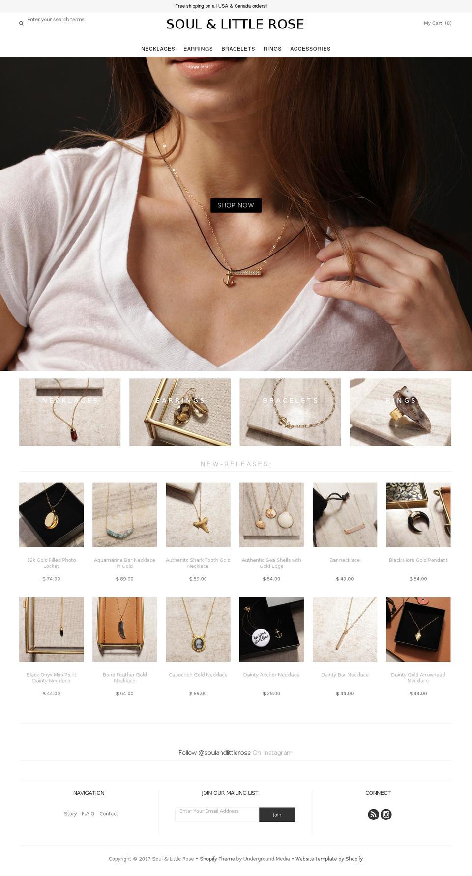 soulandlittlerose.com shopify website screenshot