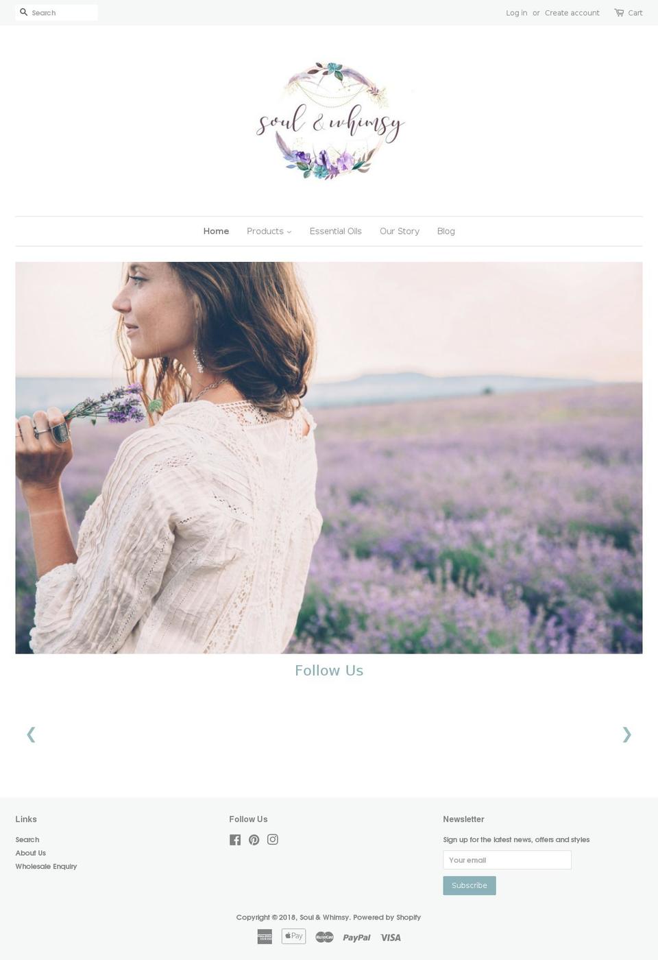 soulandwhimsy.com — Shopify storefront screenshot