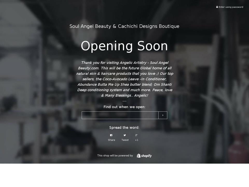 soulangelbeauty.com — Shopify storefront screenshot
