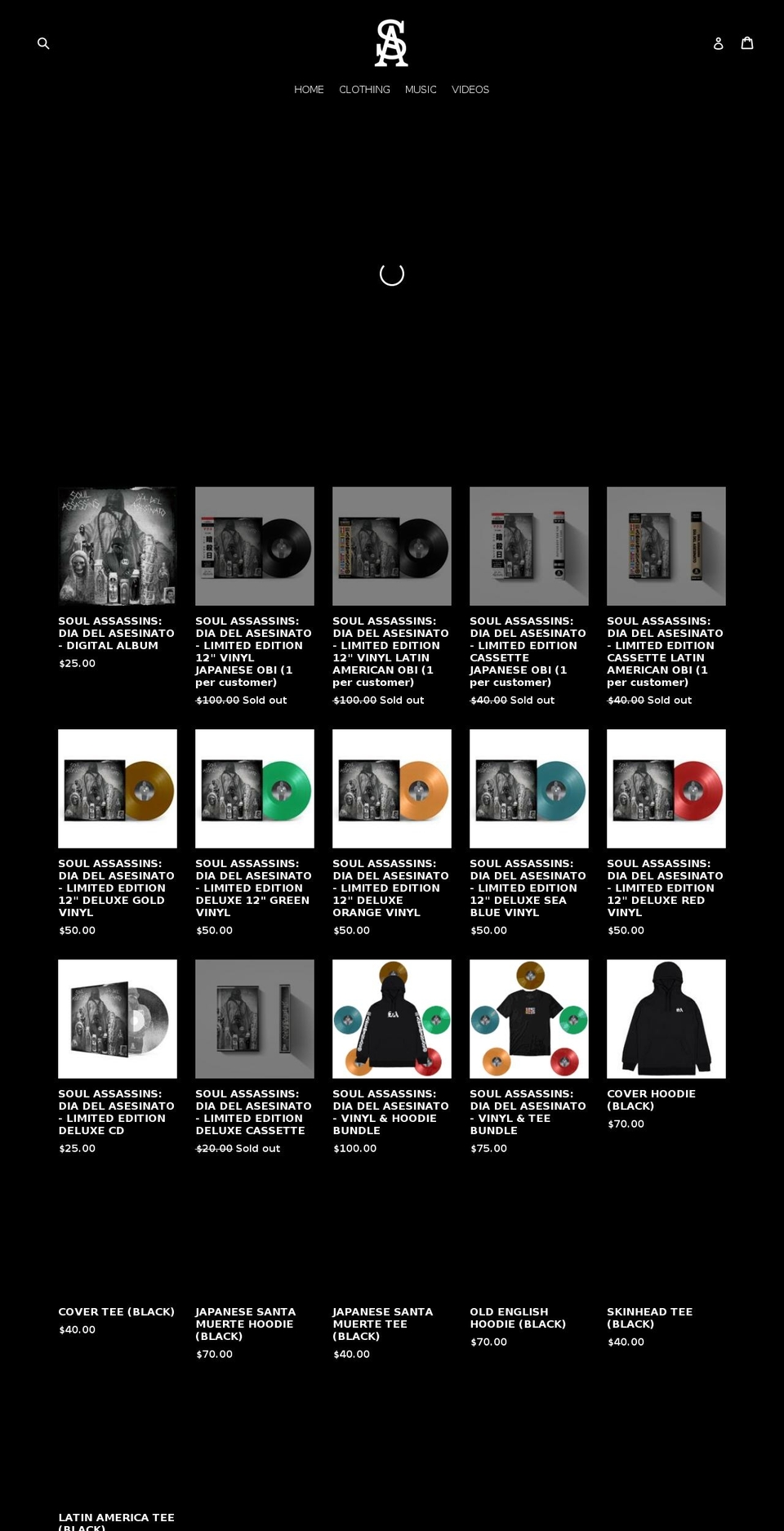 soulassassins.com shopify website screenshot