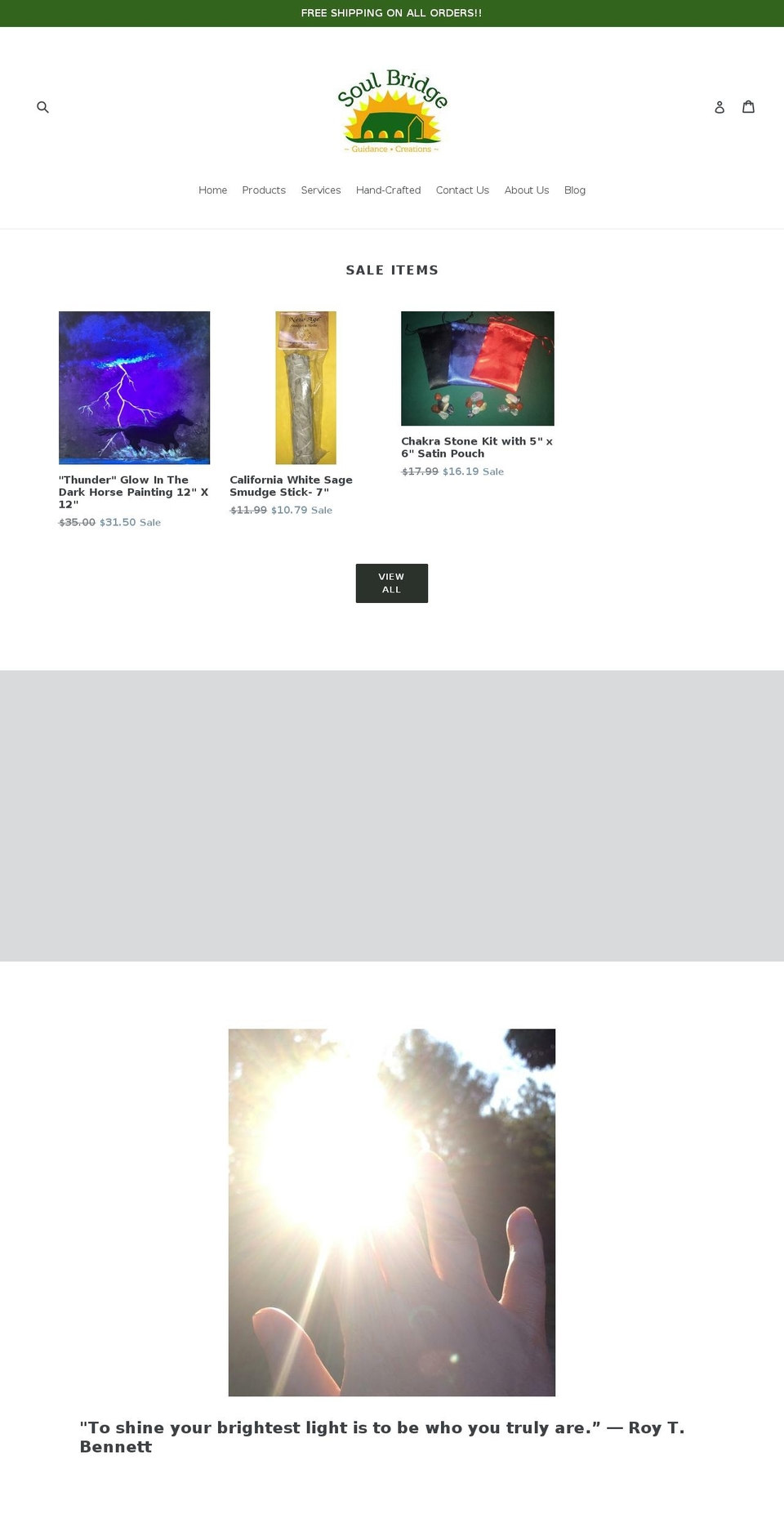 soulbridgeguidance.com — Shopify storefront screenshot