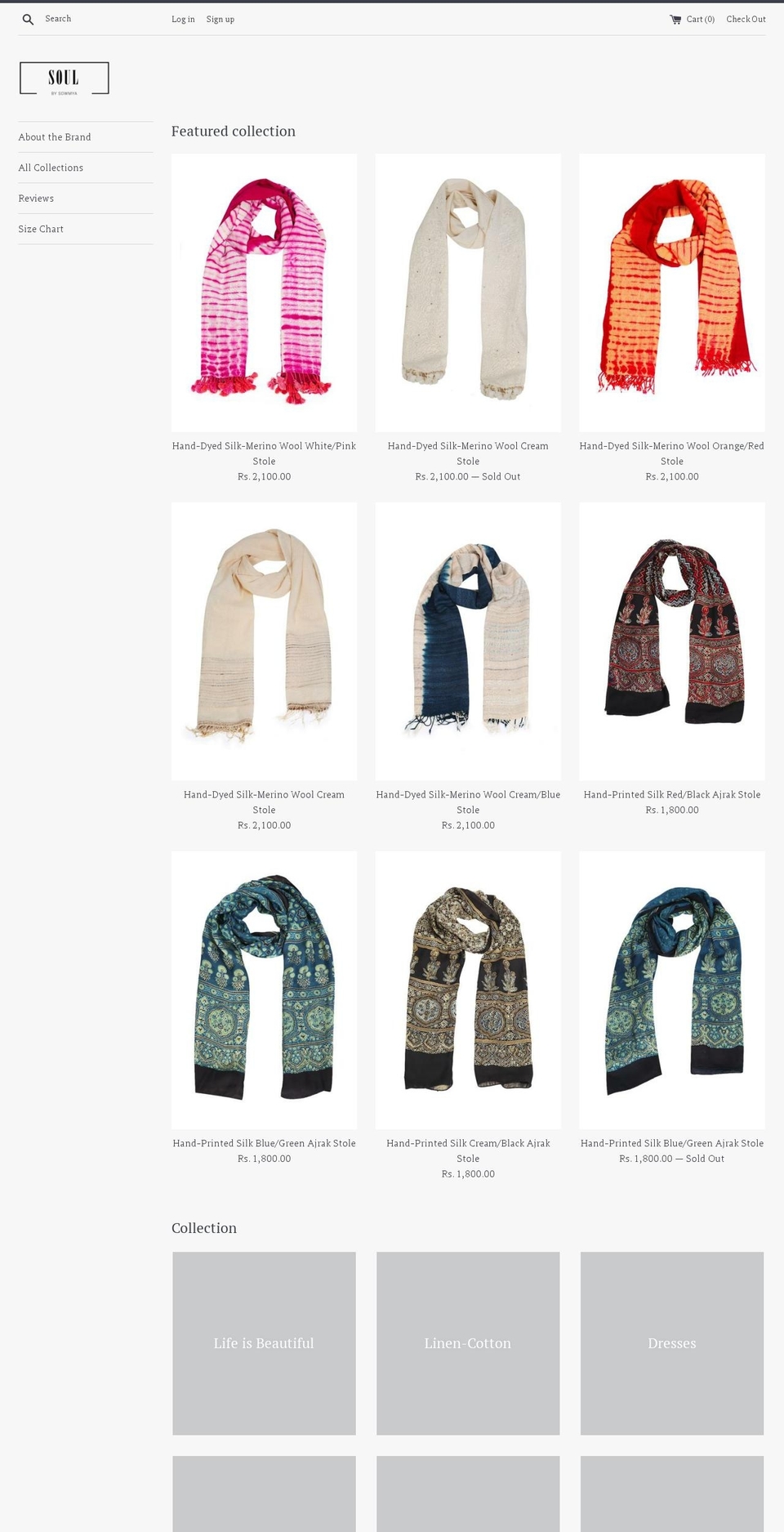 soulbysowmya.com — Shopify storefront screenshot