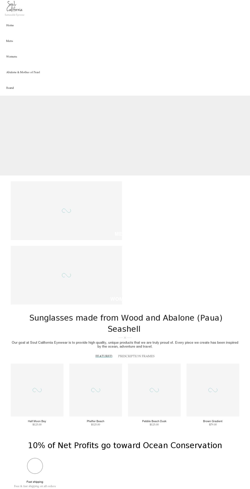 soulcaliforniaeyewear.com shopify website screenshot