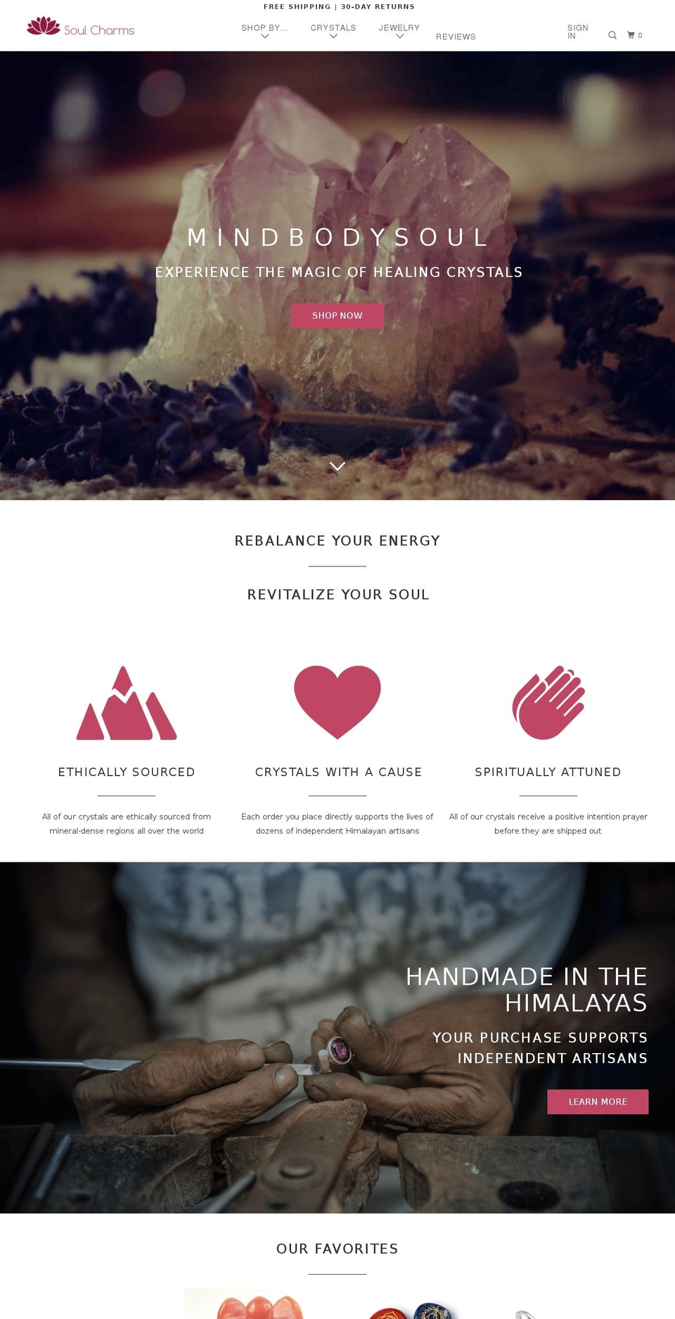 soulcharmsnyc.com shopify website screenshot