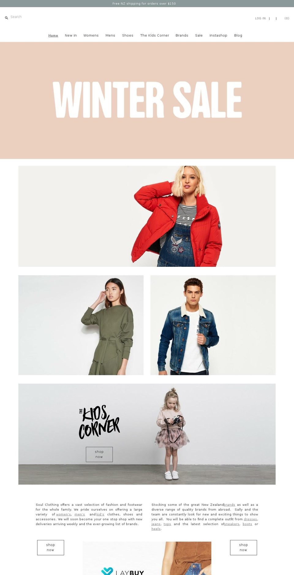 soulclothing.co.nz shopify website screenshot