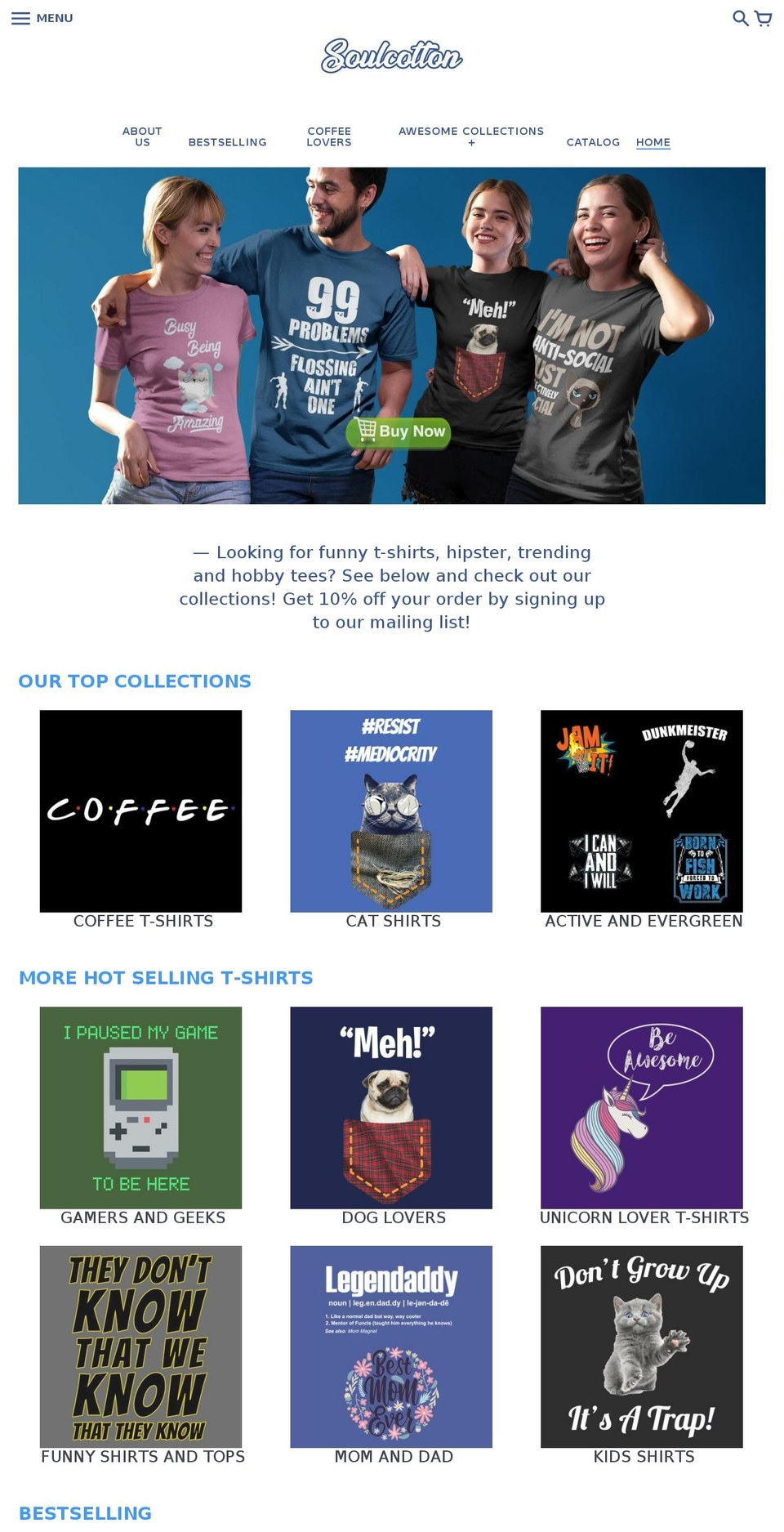 soulcotton.com — Shopify storefront screenshot
