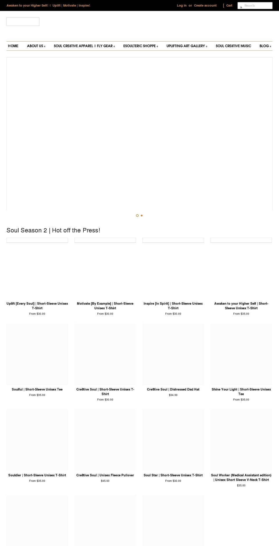 soulcre8tive.com shopify website screenshot