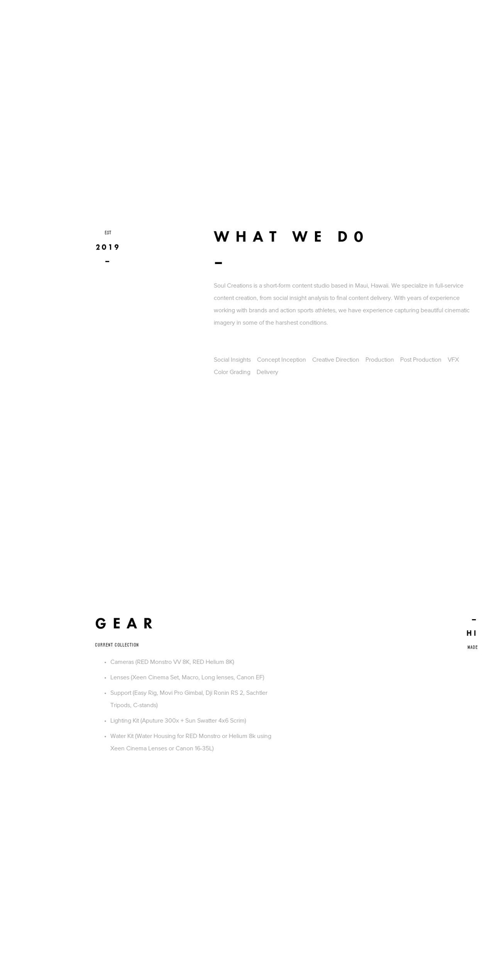 soulcreationshawaii.com — Shopify storefront screenshot